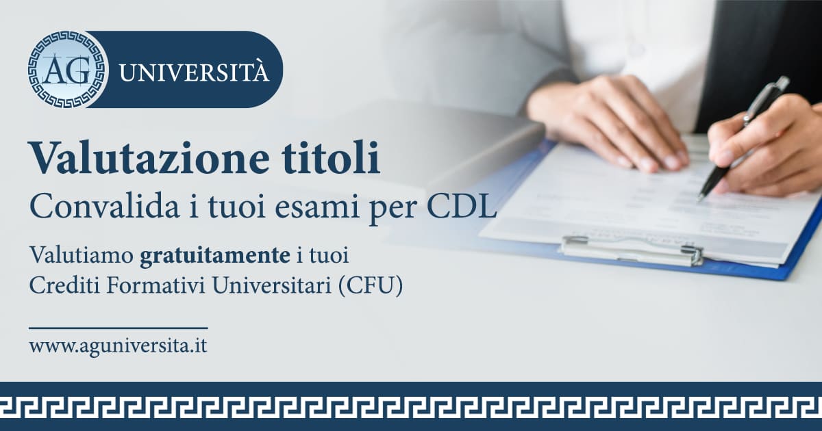 Convalida i tuoi esami per CDL - AG Università